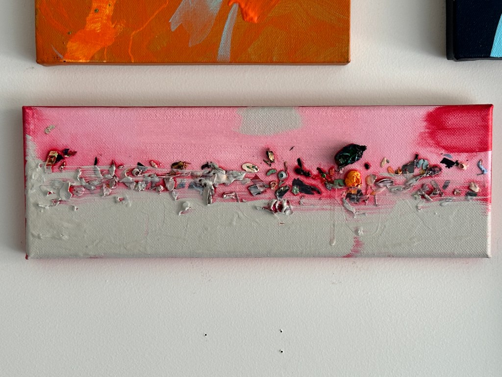 Smaller paintings in acrylic and mixed media that are currently available in Venice, CA.